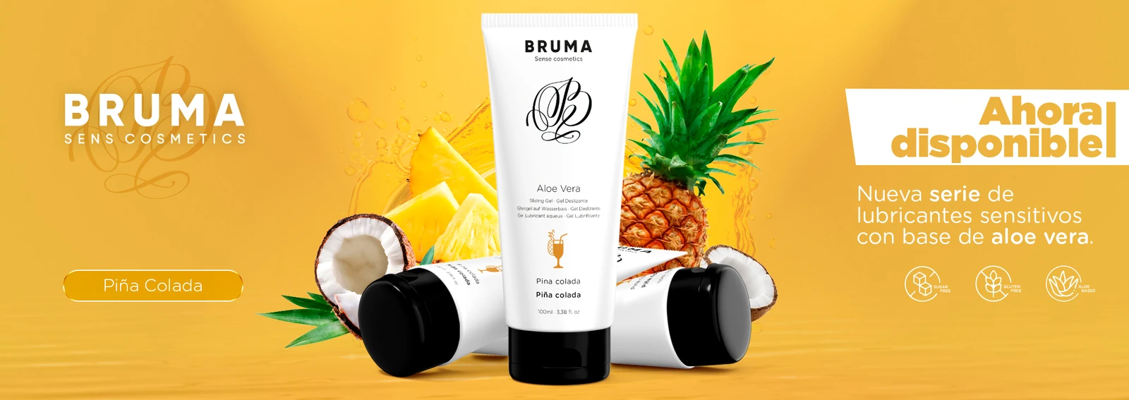 Lubricante con sabor Bruma - gel íntimo sabor piña colada 100ml