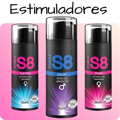 Geles estimuladores íntimos S8 para clítoris y pene