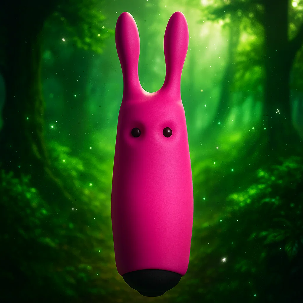 Vibrador Conejo Rosa con orejas flexibles de silicona para estimulación íntima