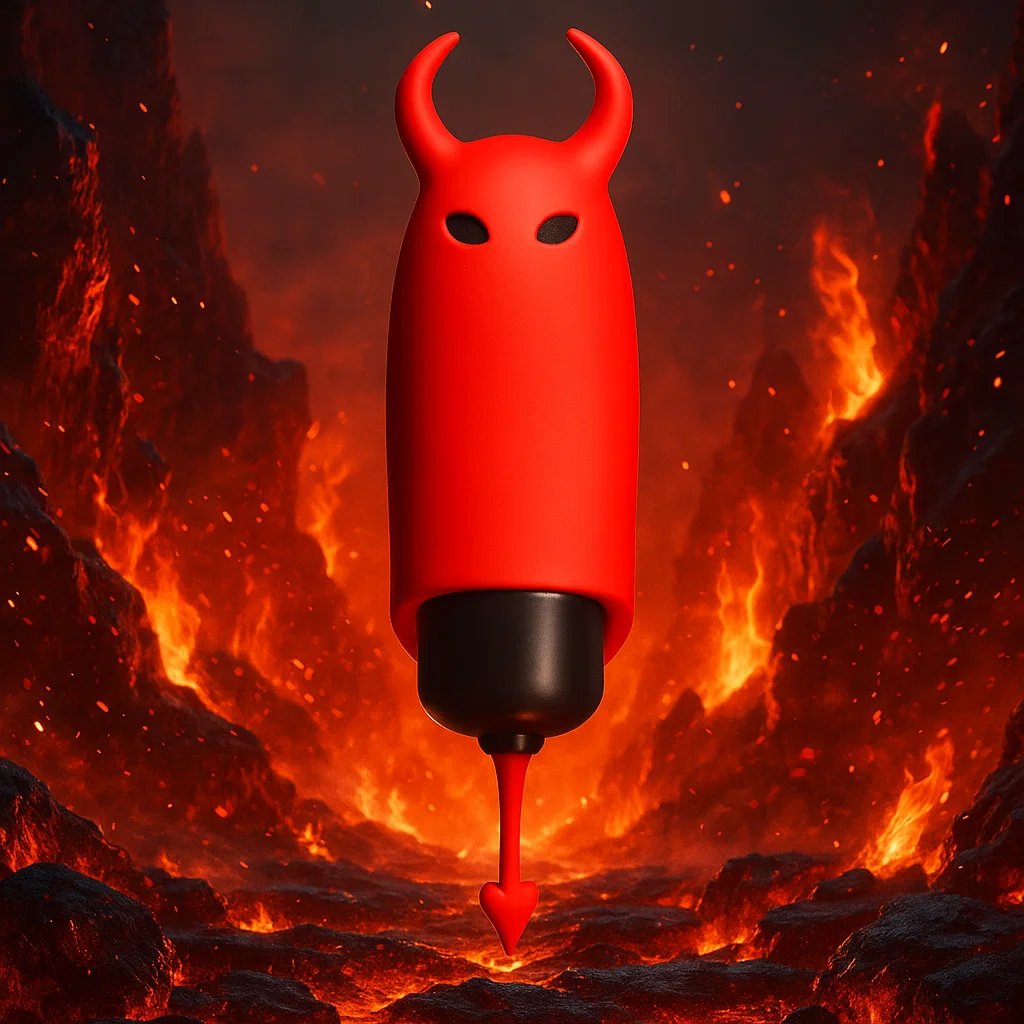 Bala vibradora demonio rosa – mini vibrador con funda de silicona resistente al agua