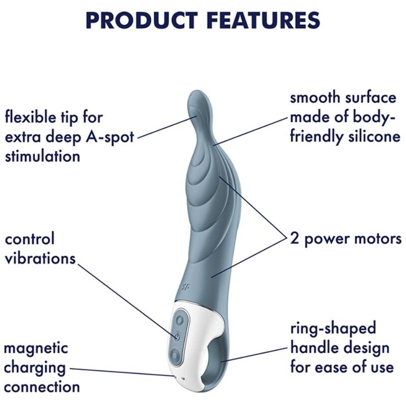 SATISFYER - AMAZING 2 VIBRADOR PUNTO A GRIS - Imagen 4