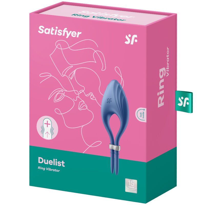 SATISFYER - DUELIST ANILLO VIBRADOR AZUL - Imagen 4