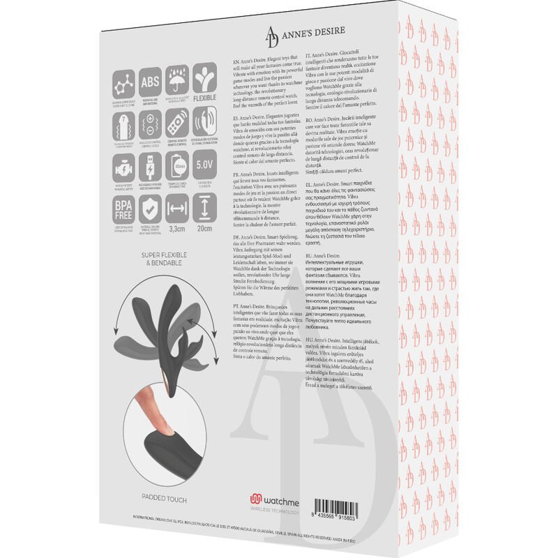 ANNES DESIRE - RABBIT CONTROL REMOTO TECNOLOGÍA WATCHME NEGRO/GOLD - Imagen 13