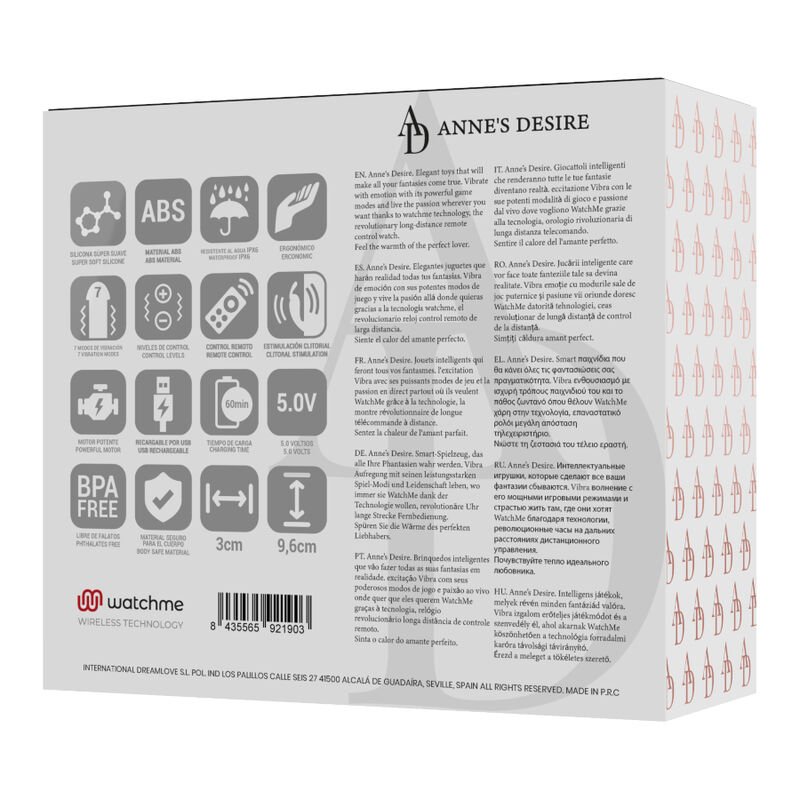 ANNES DESIRE - PANTY PLEASURE TECNOLOGÍA WATCHME NEGRO - Imagen 14