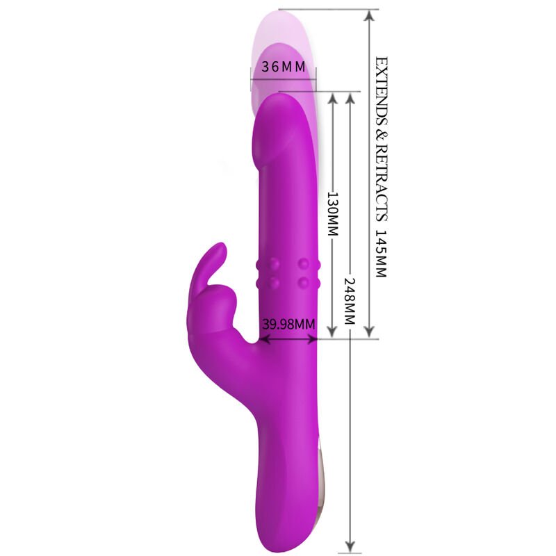 PRETTY LOVE - REESE VIBRADOR CON ROTACIÓN MORADO - Imagen 6