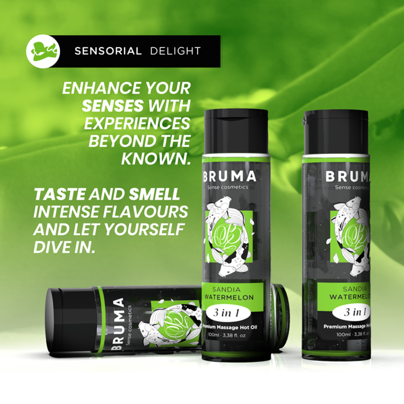 BRUMA - ACEITE DE MASAJE PREMIUM EFECTO CALOR SABOR SANDÍA 3 EN 1 - 100 ML - Imagen 5