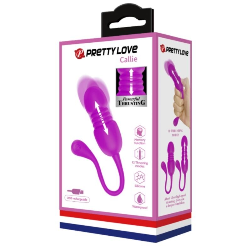 PRETTY LOVE - CALLIE HUEVO VIBRADOR RECARGABLE MORADO - Imagen 7