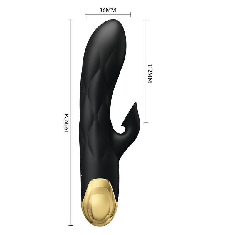 PRETTY LOVE - VIBRADOR DE LUJO BAÑADO EN ORO RECARGABLE NEGRO - Imagen 4