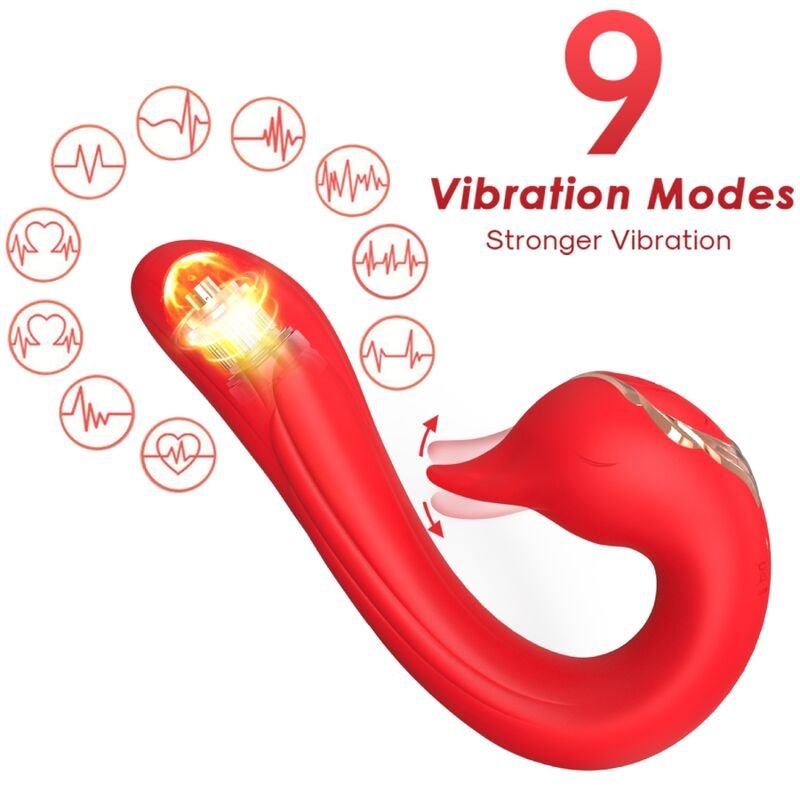 ARMONY - DELFIN VIBRADOR MULTIPOSICION EFECTO CALOR ROJO