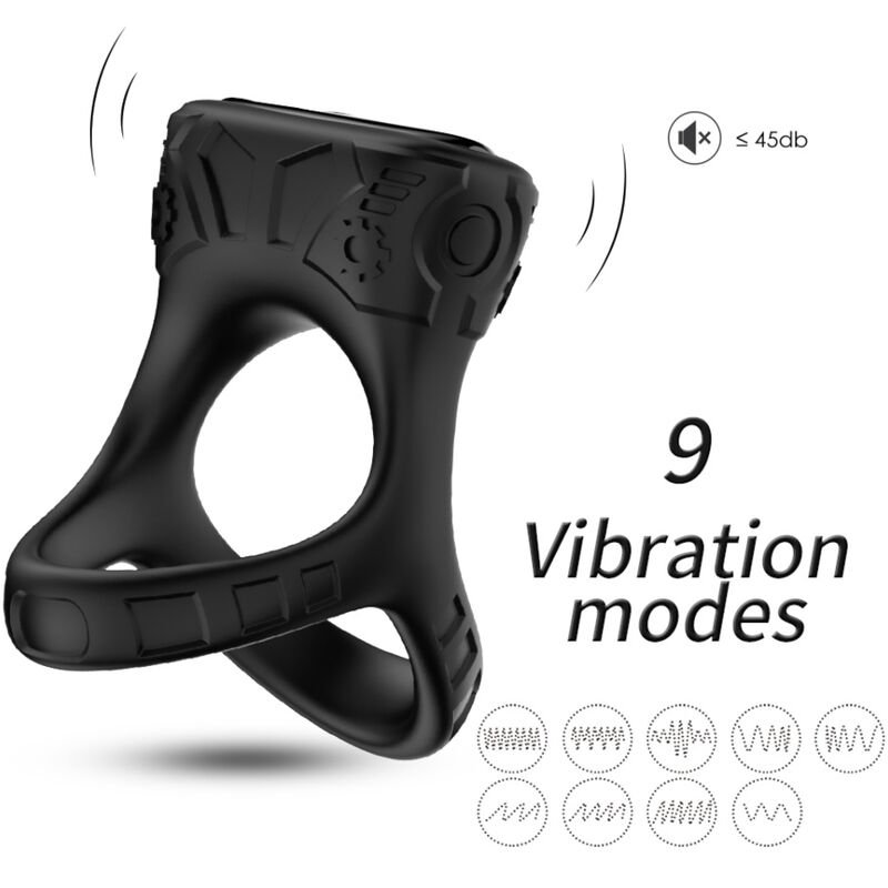 ARMONY - ANILLO VIBRADOR MULTIPOSICIÓN NEGRO