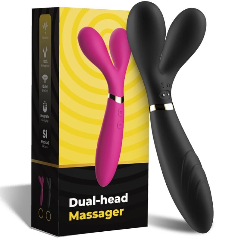 ARMONY - Y-WAND MASAJEADOR VIBRADOR CABEZA DOBLE NEGRO - Imagen 5