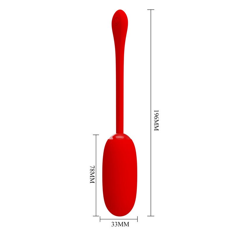 JULIUS HUEVO VIBRADOR IMPERMEBLE RECARGABLE ROJO - Imagen 6