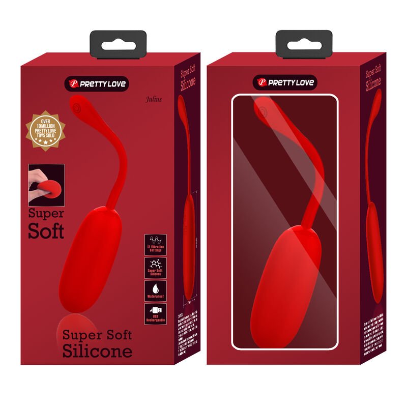 JULIUS HUEVO VIBRADOR IMPERMEBLE RECARGABLE ROJO - Imagen 9