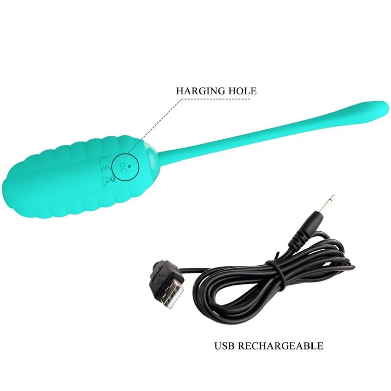 KIRK HUEVO VIBRADOR RECARGABLE VERDE AGUA - Imagen 8