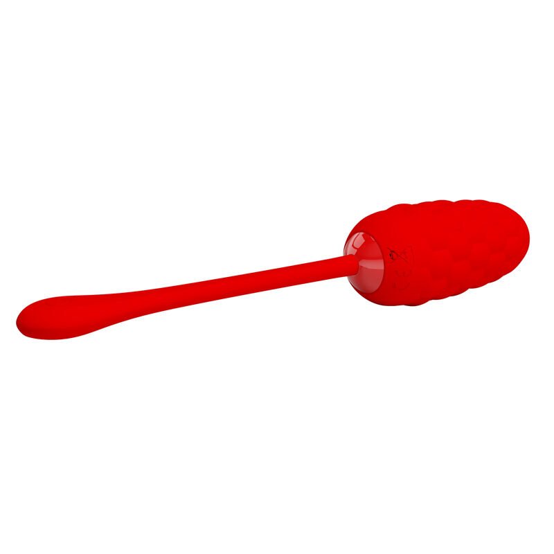 HUEVO VIBRADOR CON TEXTURA MARINA RECARGABLE ROJO - Imagen 3