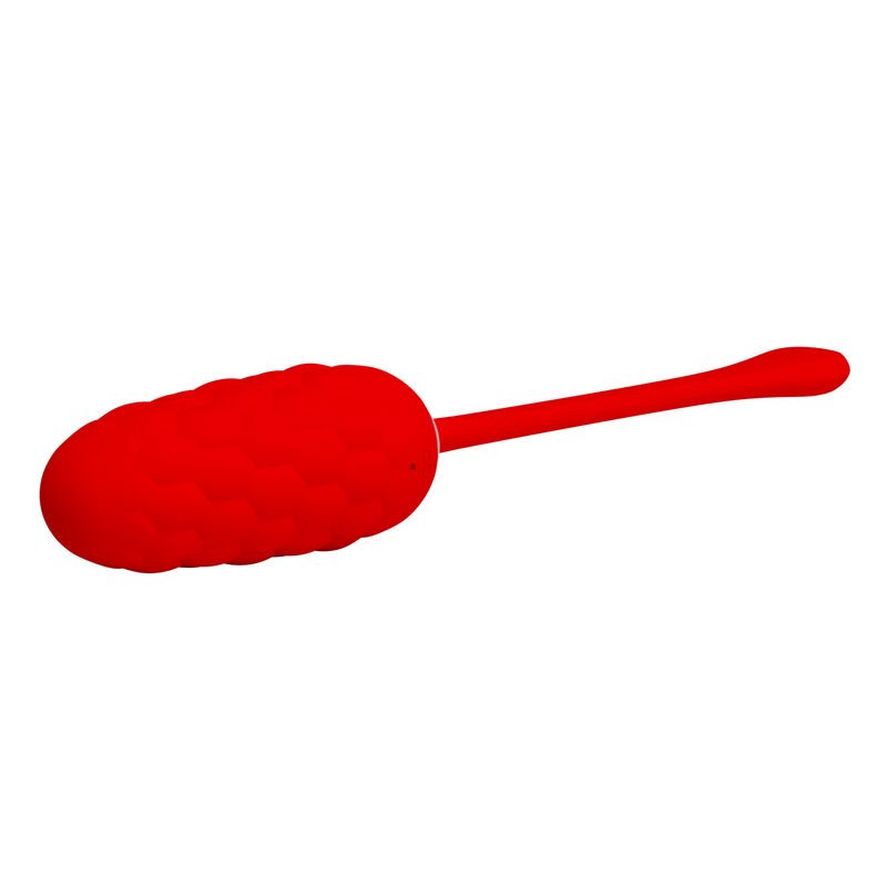 HUEVO VIBRADOR CON TEXTURA MARINA RECARGABLE ROJO - Imagen 4
