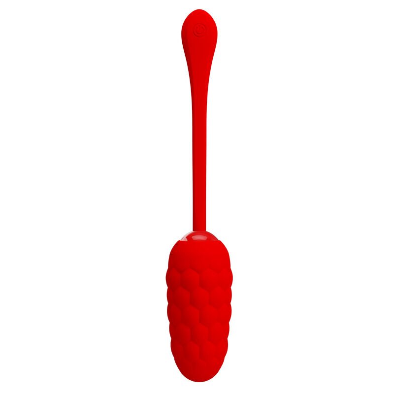 HUEVO VIBRADOR CON TEXTURA MARINA RECARGABLE ROJO - Imagen 5