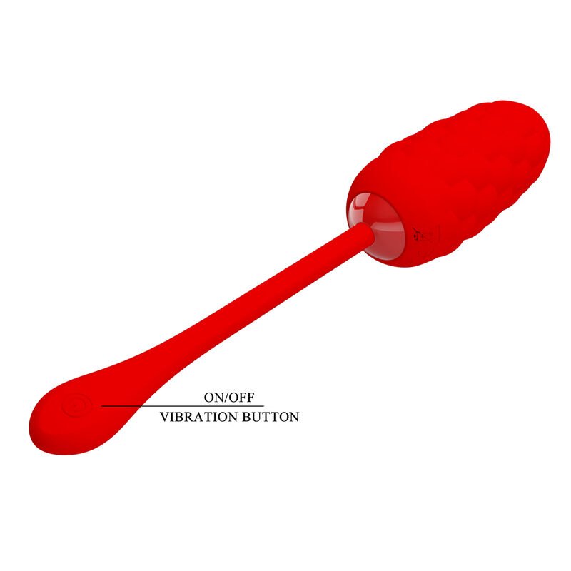 HUEVO VIBRADOR CON TEXTURA MARINA RECARGABLE ROJO - Imagen 7
