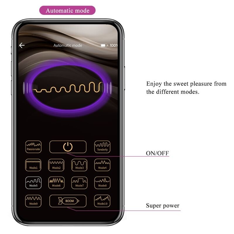 PRETTY LOVE - BAIRD G-SPOT 12 VIBRACIONES RECARGABLE LILA APP - Imagen 12
