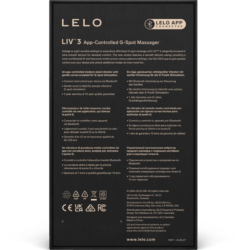 LELO - LIV™ 3 ESTIMULADOR PUNTO G AZUL - Imagen 4