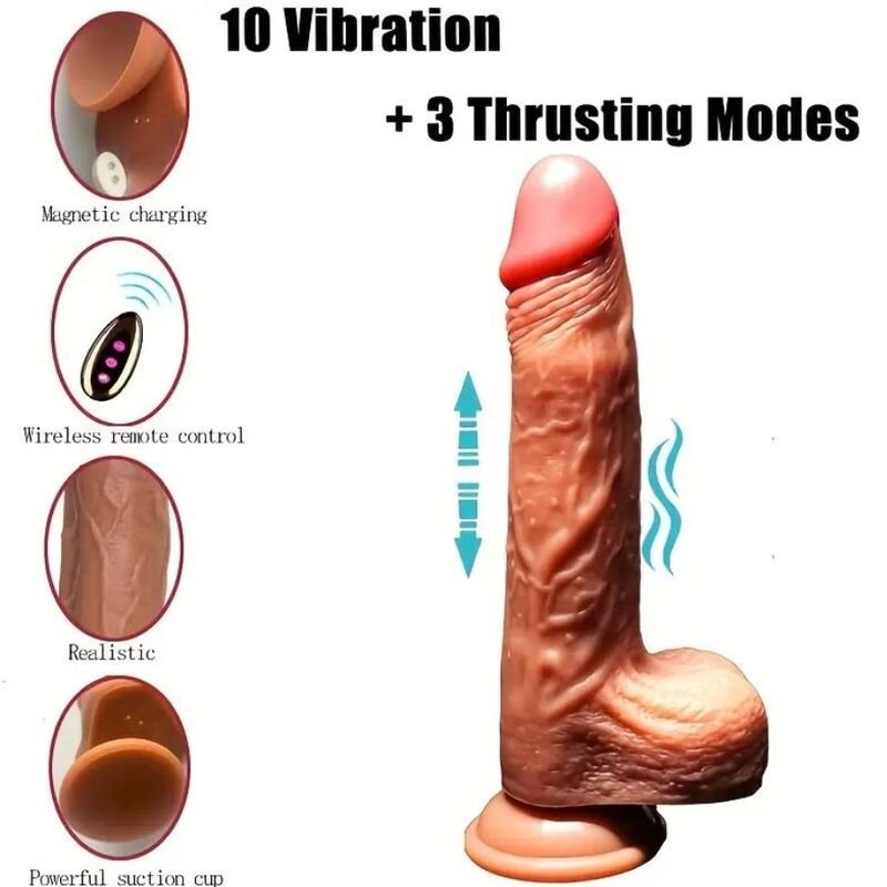 DILDO REALÍSTICO VIBRADOR RECARGABLE - Imagen 5