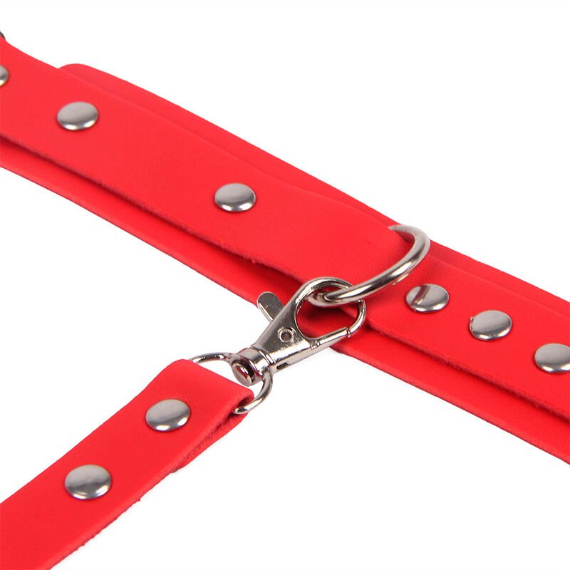 SUBBLIME - 953706 ESPOSAS CON CINTURÓN BONDAGE ROJO TALLA ÚNICA - Imagen 6