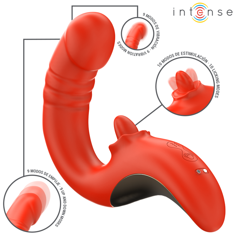 VIBRADOR  ESTIMULADOR EN FORMA DE U ROJO