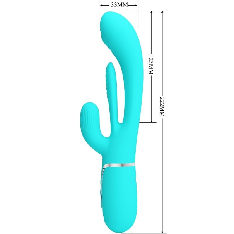 PRETTY LOVE - SHANIA TRIPLE VIBRADOR RABBIT MULTIFUNCIÓN 3 EN 1 - Imagen 7