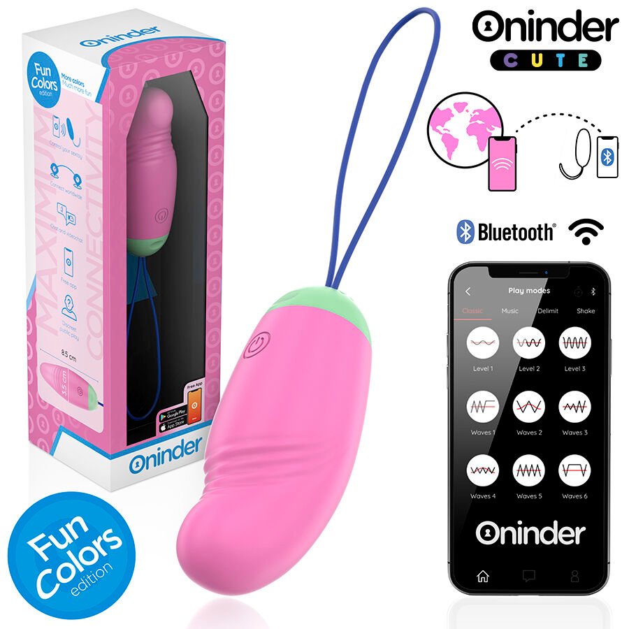 ONINDER CUTE - LOVE PLEASURE HUEVO VIBRO-ROTADOR 360 SILICONA - APP MUNDIAL GRATUITA - Imagen 3