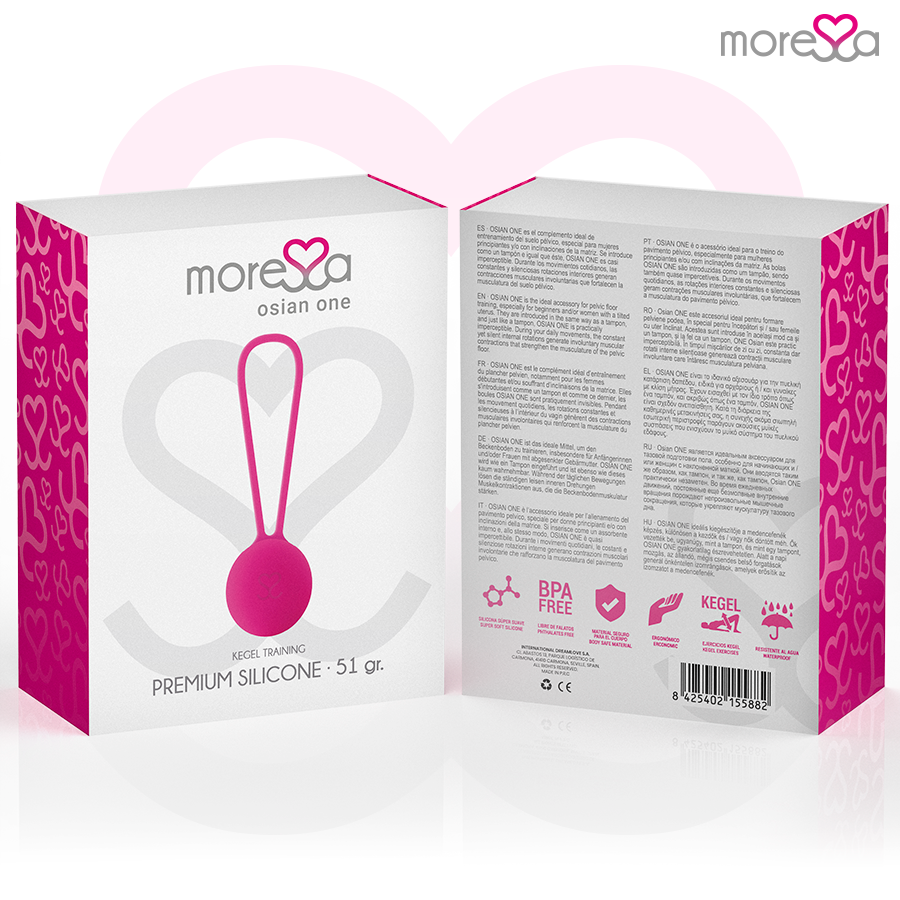 MORESSA - OSIAN ONE ENTRENAMIENTO SUELO PELVICO 51gr PREMIUM SILICONA ROSA - Imagen 7