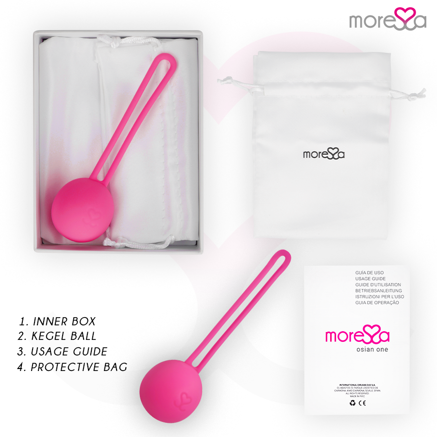 MORESSA - OSIAN ONE ENTRENAMIENTO SUELO PELVICO 51gr PREMIUM SILICONA ROSA - Imagen 6