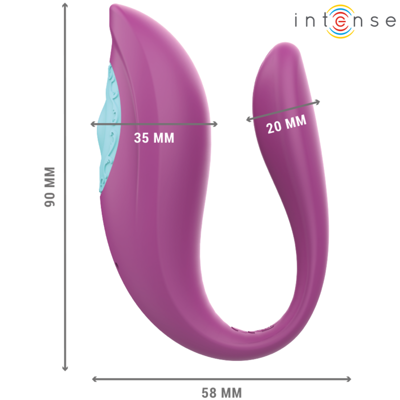 INTENSE - ANNIE ESTIMULADOR VIBRADOR FORMA DE U MORADO CONTROL REMOTO - Imagen 4