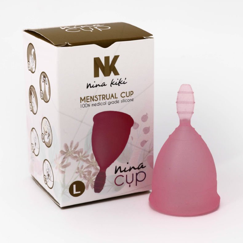 NINA KIKÍ - COPA MENSTRUAL TALLA L ROSA 6 + 1 GRATIS